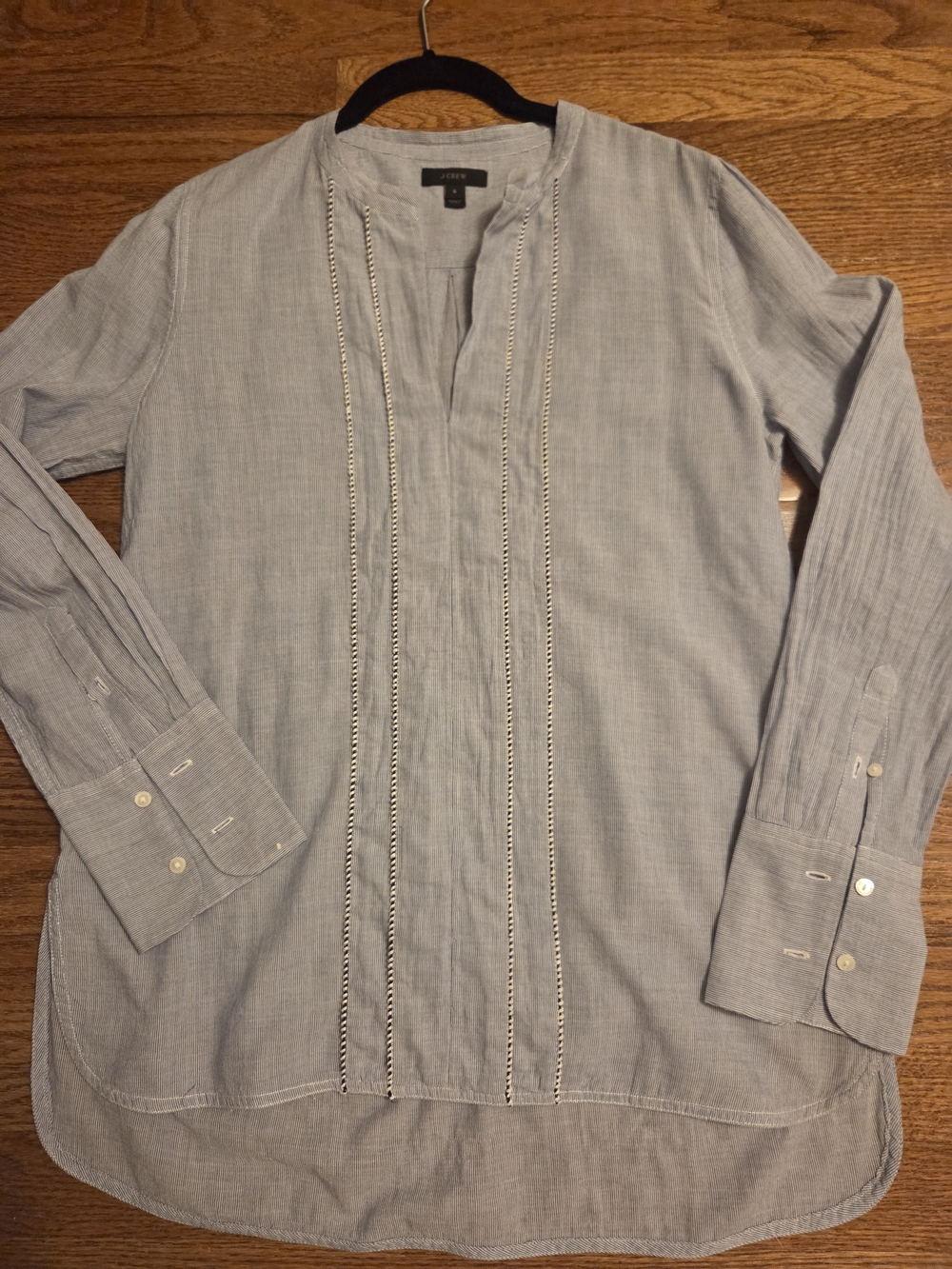 Like New, J.Crew, Women's Long-Sleeve Tunic with Pintuck Detail, Size 6